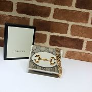 Gucci Horsebit 1955 Wallet With Chain White/Ebony GG Supreme Canvas - 623180 – 11x8.5x3 cm - 1