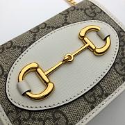 Gucci Horsebit 1955 Wallet With Chain White/Ebony GG Supreme Canvas - 623180 – 11x8.5x3 cm - 4