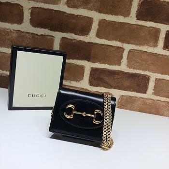 Gucci Horsebit 1955 Wallet With Chain Black - 623180 – 11x8.5x3 cm