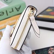 Gucci Sylvie Full Zipper Wallet White - 476083 – 19x11x3 cm - 6
