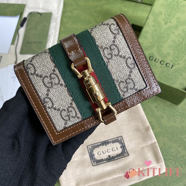 Gucci Jackie1961 Wallet Brown Leather - 645536 – 11× 8.5x 3 cm - kitlife.ru