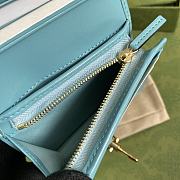 Gucci Jackie1961 Wallet Blue - 645536 – 11× 8.5x 3 cm - 2