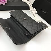 Chanel Leboy Lychee Cowhide Silver Hardware Long Wallet – 80286 - 10.5x19x3 cm - 5