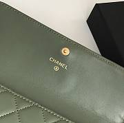 Chanel Leboy Imported Sheep Skin Gold Hardware Long Wallet Green – 80286 - 10.5x19x3 cm - 4