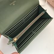 Chanel Leboy Imported Sheep Skin Gold Hardware Long Wallet Green – 80286 - 10.5x19x3 cm - 3