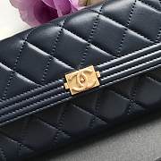Chanel Leboy Imported Sheep Skin Gold Hardware Long Wallet Navy Blue – 80286 - 10.5x19x3 cm - 6