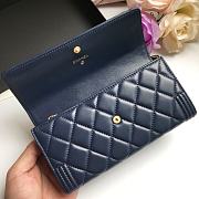 Chanel Leboy Imported Sheep Skin Gold Hardware Long Wallet Navy Blue – 80286 - 10.5x19x3 cm - 4