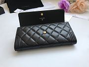 Chanel Leboy Imported Sheep Skin Gold Hardware Long Wallet Black – 80286 - 10.5x19x3 cm - 5