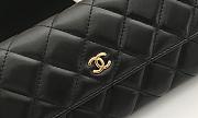 Chanel Imported Sheepskin With Maroon Red Skin Gold Logo Long Wallet Black – A50096 - 10.5x19x3 cm - 2