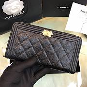 Chanel Classic Leboy Long Zipper Wallet Lychee Grain Cowhide Gold Hardware – 80288 - 10.5x19x2 cm - 5