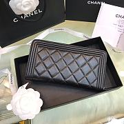 Chanel Classic Leboy Long Zipper Wallet Lychee Grain Cowhide Silver Hardware – 80288 - 10.5x19x2 cm - 2