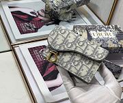 Dior Saddle Card Holder Oblique Grey – 2220 - 10.5cm - 1