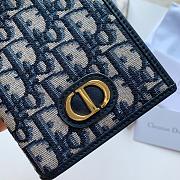 Dior 30 Montaigne Passport Cover Blue Jacquard Fabric – D2163  - 4