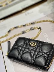 Dior Mini Caro Zip Clutch Black - 5087# - 12 x 8.5 cm - 6