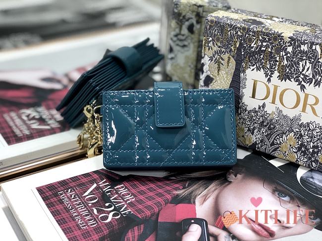 Dior Organ Card Case Prussian Blue – 2236 - 10.5cm  - 1