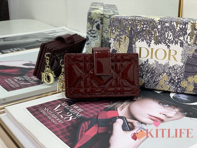 Dior Organ Card Case Burgundy – 2236 - 10.5cm  - 1