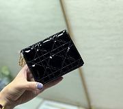 Dior Rattan Plaid Small Wallet Black – 2257A - 11x9cm - 6