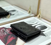 Dior Rattan Plaid Small Wallet Black – 2257A - 11x9cm - 5