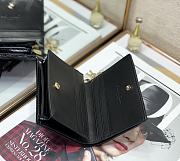 Dior Rattan Plaid Small Wallet Black – 2257A - 11x9cm - 2