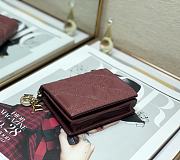 Dior Rattan Plaid Small Wallet Rose Pink – 2257A - 11x9cm - 5