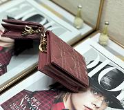 Dior Rattan Plaid Small Wallet Rose Pink – 2257A - 11x9cm - 2