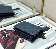 Dior Rattan Plaid Small Wallet Blue – 2257A - 11x9cm - 5