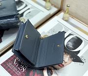 Dior Rattan Plaid Small Wallet Blue – 2257A - 11x9cm - 4