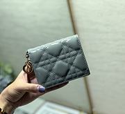 Dior Rattan Plaid Small Wallet Grey – 2257A - 11x9cm - 6