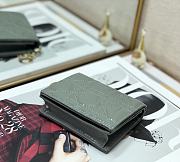 Dior Rattan Plaid Small Wallet Grey – 2257A - 11x9cm - 5