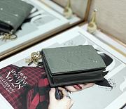 Dior Rattan Plaid Small Wallet Grey – 2257A - 11x9cm - 3