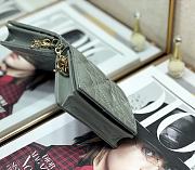 Dior Rattan Plaid Small Wallet Grey – 2257A - 11x9cm - 4