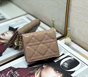 Dior Rattan Plaid Small Wallet Beige – 2257A - 11x9cm - 1
