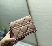 Dior Rattan Plaid Small Wallet Beige – 2257A - 11x9cm - 6