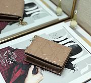 Dior Rattan Plaid Small Wallet Beige – 2257A - 11x9cm - 5