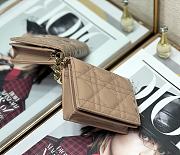 Dior Rattan Plaid Small Wallet Beige – 2257A - 11x9cm - 4