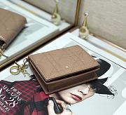 Dior Rattan Plaid Small Wallet Beige – 2257A - 11x9cm - 3