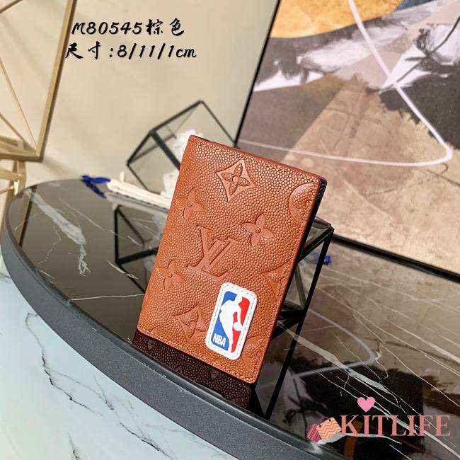 Louis Vuitton NBA New Men's Card Holder embossed Monogram Orange - M80545 - 8 x 11 x 1 cm - 1