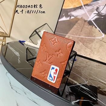 Louis Vuitton NBA New Men's Card Holder embossed Monogram Orange - M80545 - 8 x 11 x 1 cm