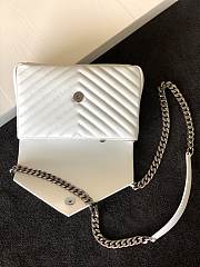 Forubags YSL MEDIUM COLLEGE BAG IN WHITE MATELASSÉ LEATHE SILVER HARDWARE - 24 x 17 x 7cm  - 5