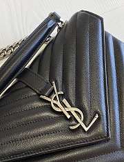 Forubags YSL MEDIUM COLLEGE BAG IN BLACK MATELASSÉ LEATHE SILVER HARDWARE - 24 x 17 x 7cm  - 3