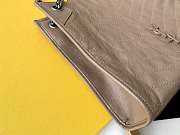 YSL Niki Shopping Bag Wrinkled Oil Wax Cowhide Deep Beige – 33x27x11.5cm - 5