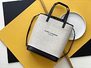 YSL Teddy Bandana Linen Canvas Shopping Bag – 551595 - 25.5x33.0x19.5 cm - 1