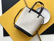 YSL Teddy Bandana Linen Canvas Shopping Bag – 551595 - 25.5x33.0x19.5 cm - 6