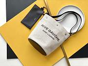 YSL Black Linen Bucket Shopping Bag – 669299 - 20cmx30cmx28.5 cm - 1