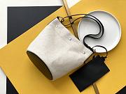 YSL Black Linen Bucket Shopping Bag – 669299 - 20cmx30cmx28.5 cm - 6