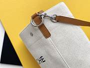 YSL Brown Linen Bucket Shopping Bag – 669299 - 20cmx30cmx28.5 cm - 4