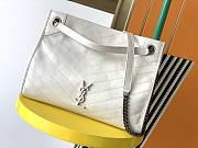 YSL Niki Shopping Bag Cowhide White – 577999 - 33x27x11.5 cm - 1