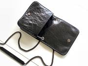 YSL Niki Wallet Chain Bag Wrinkle Leather Black – 583103 – 19x15x6 cm - 5