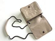 YSL Niki Wallet Chain Bag Wrinkle Leather Beige – 583103 – 19x15x6 cm - 3