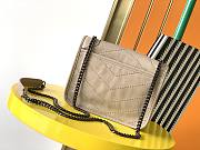 YSL Niki Wallet Chain Bag Wrinkle Leather Beige – 583103 – 19x15x6 cm - 5